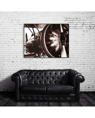 Motor y hélice de un aeroplano