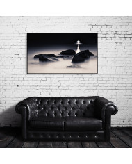 Claro de luna sobre las rocas