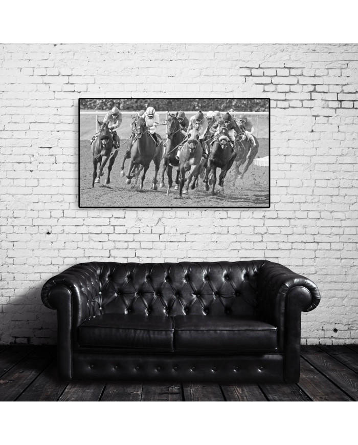 Carrera en el Hipódromo de Santa Anita de Arcadia, California, USA