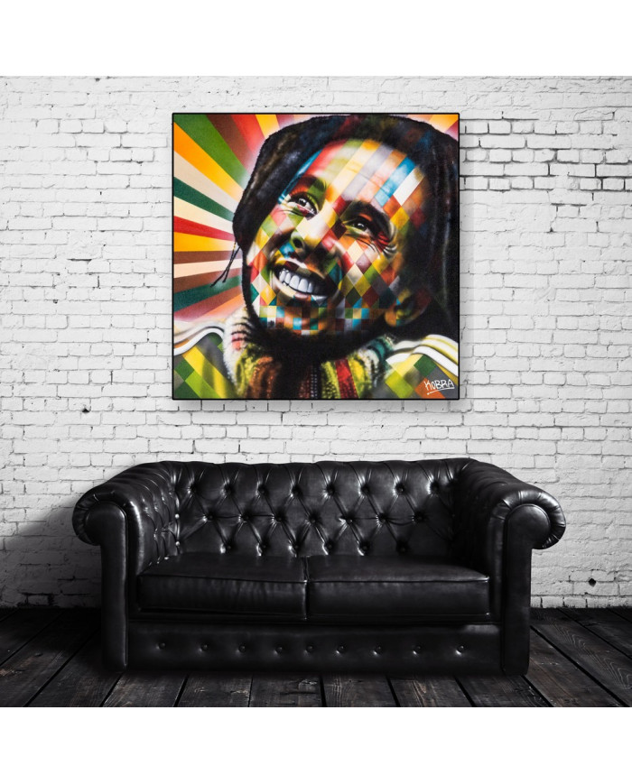 Bob Marley según mural de Eduardo Kobra