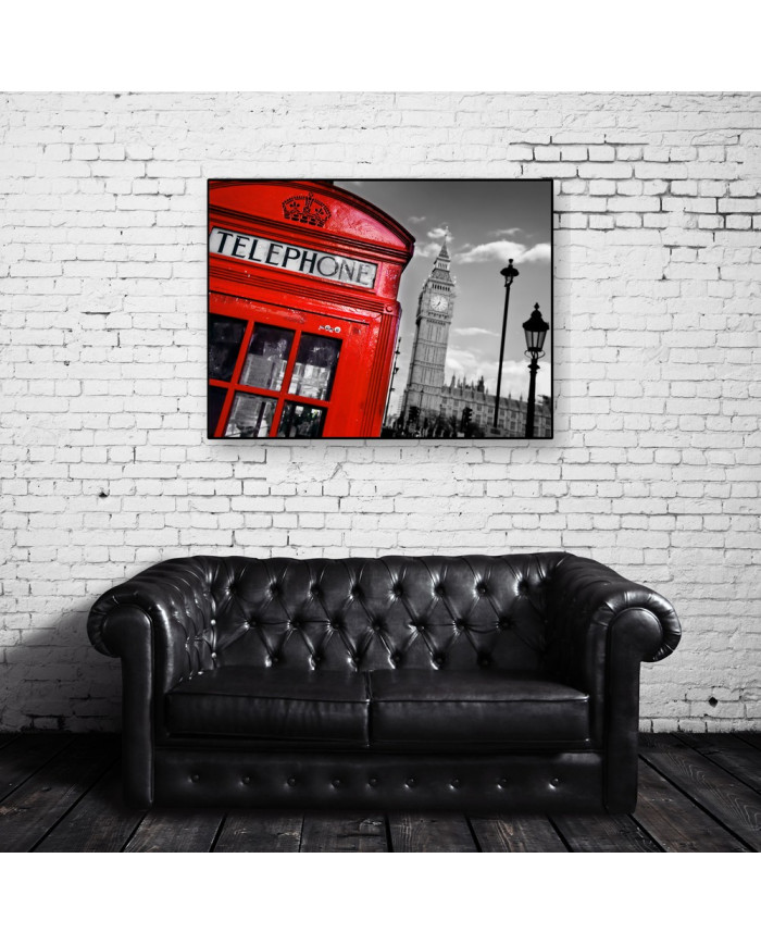 Cabina telefónica junto al Big Ben, Londres