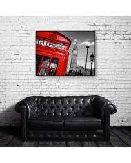 Cabina telefónica junto al Big Ben, Londres