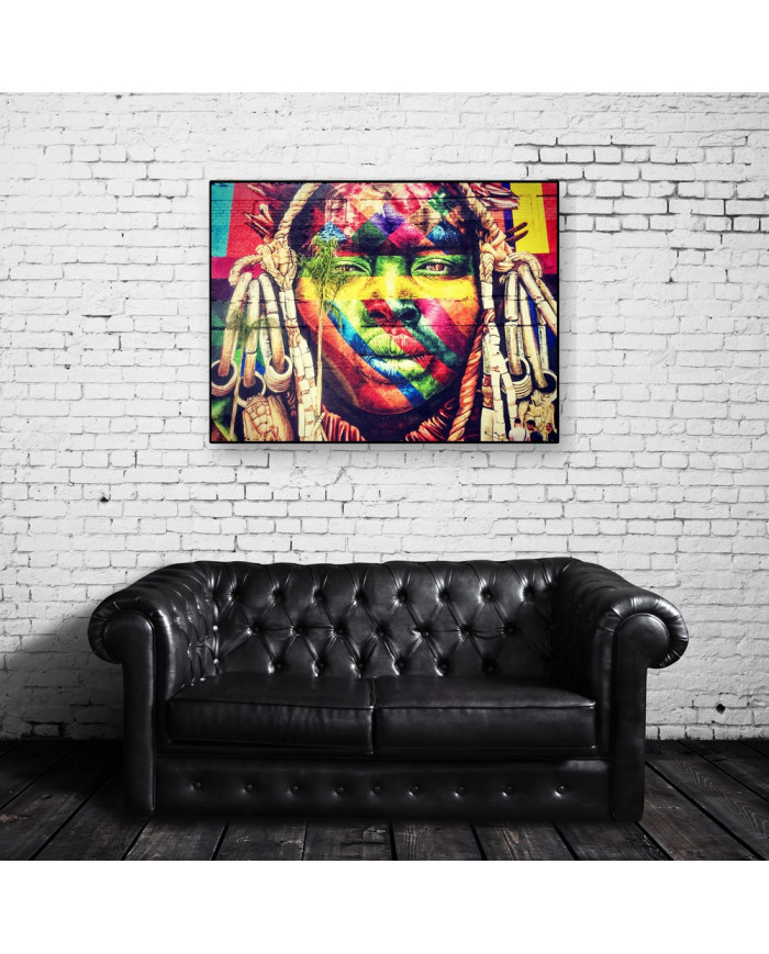 Detalle del mural de 190 metros de Eduardo Kobra, Río de Janeiro