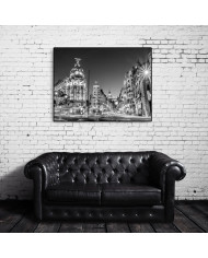 Vista de la calle de Gran via, Madrid, España