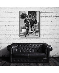 Jill Leslie y Patricia Donald Smith con Dior, París, 1966