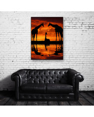 Jirafas al amanecer, Parque Nacional Masai Mara, Tanzania