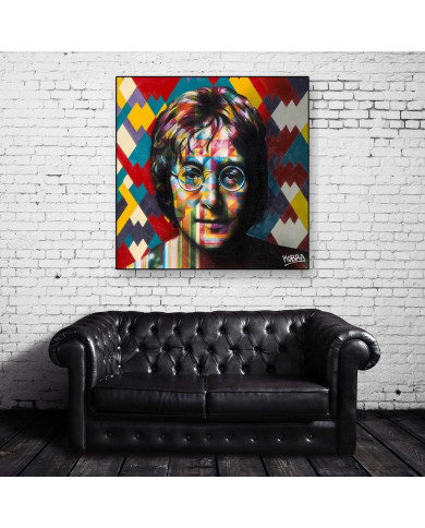 John Lenon según mural de Eduardo Kobra John Lenon según mural de Eduardo Kobra