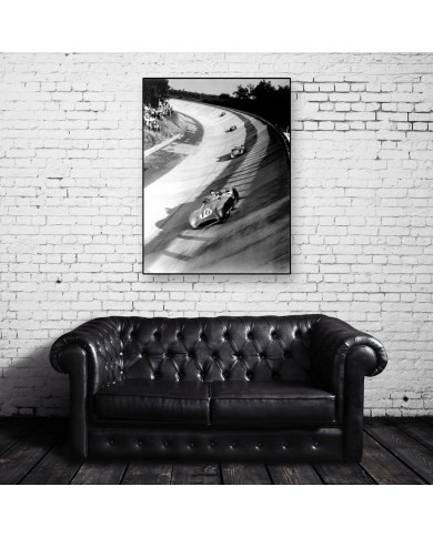 Juan Manuel Fangio con un W 196 R Stromlinien, Gran Prix de Monza, 1955 Juan Manuel Fangio con un W 196 R Stromlinien, Gran Prix de Monza, 1955
