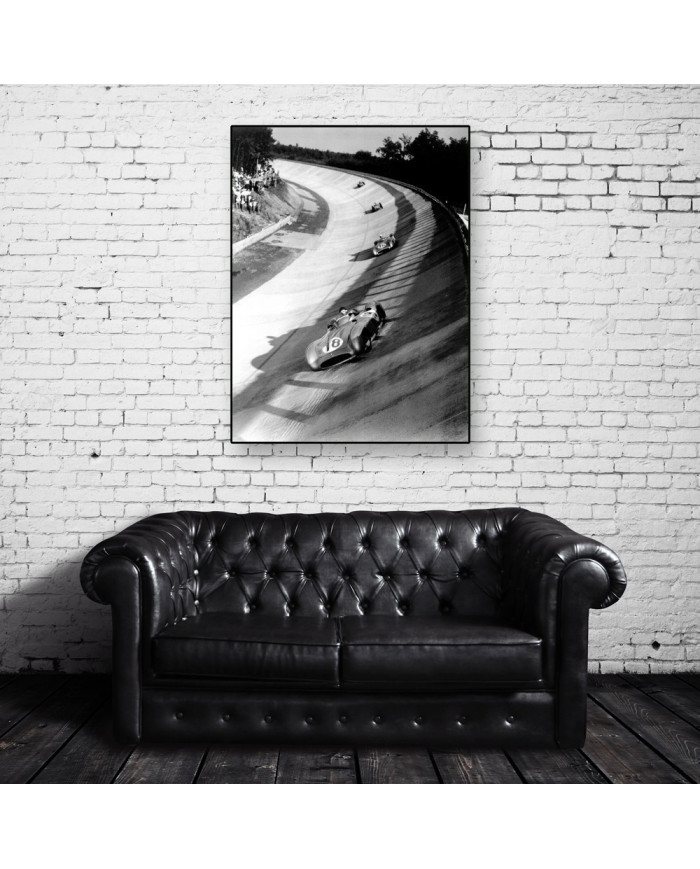 Juan Manuel Fangio con un W 196 R Stromlinien, Gran Prix de Monza, 1955