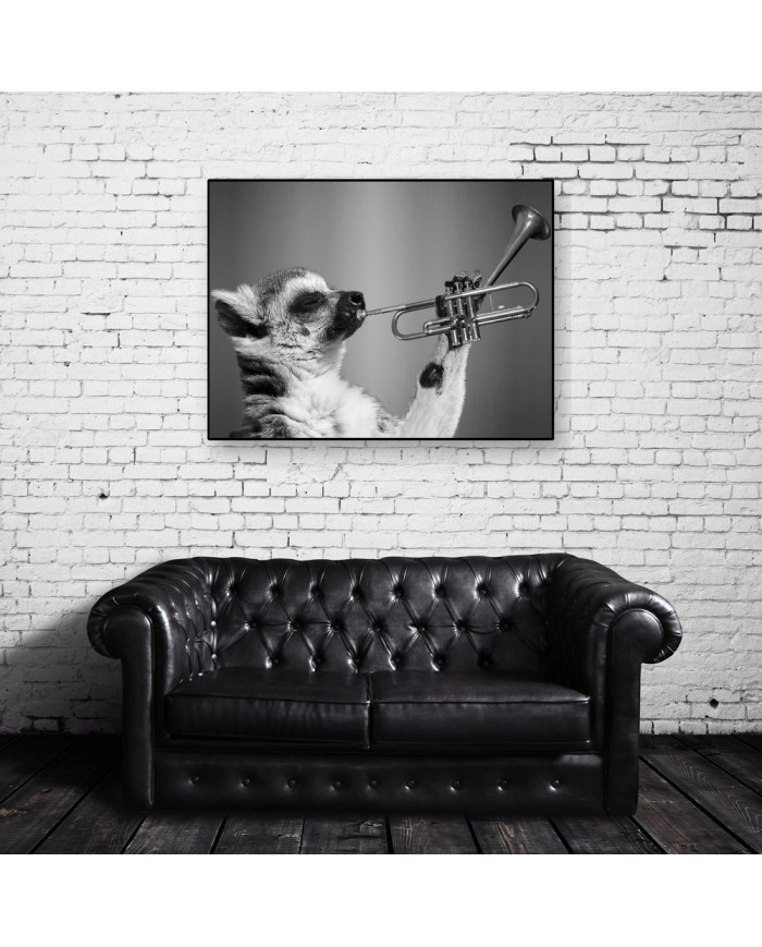 Lemur tocando la trompeta
