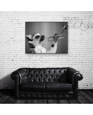 Lemur tocando la trompeta