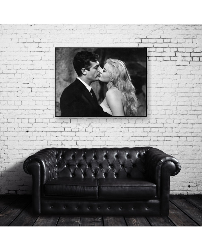 Marcello Mastroianni y Anita Ekberg en "Dolce Vita"