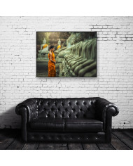 Monje novicio meditando, Nepal