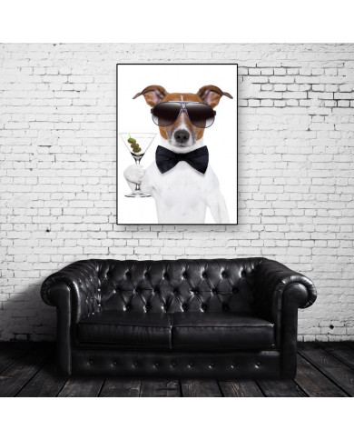 Perro afrancesado con un martini Perro afrancesado con un martini