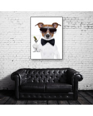 Perro afrancesado con un martini