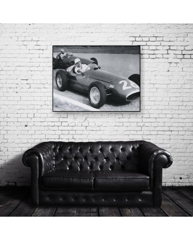 Stirling Moss con Maserati y Juan Manuel Fangio con Ferrari, 1956 Stirling Moss con Maserati y Juan Manuel Fangio con Ferrari, 1956