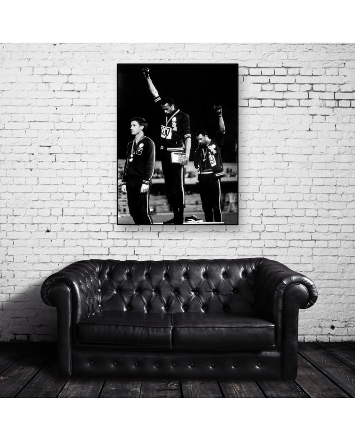 Tommie Smith y John Carlos en  los juegos de México, 1968