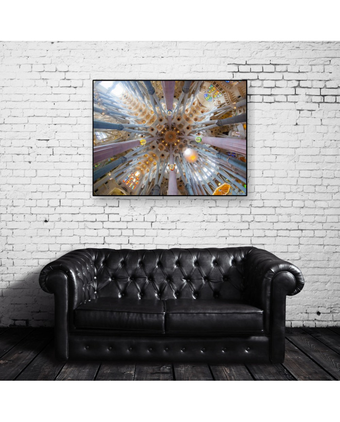 Interior de la Sagrada Familia, Gaudí, Barcelona, España