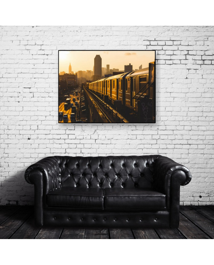 Metro de Nueva York al atardecer, USA