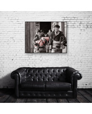 Peregrinos tibetanos rodeando el monasterio Tashilunpo, Tibet