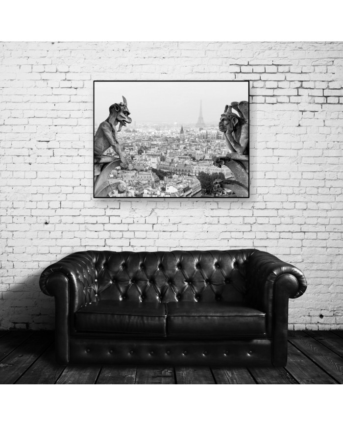 Vista de París desde las gárgolas y quimeras de Notre Dame