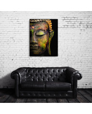 Retrato policromado de Budha