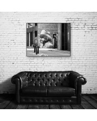 Graffiti de un cowbow en Hewlett Street, Londres, UK