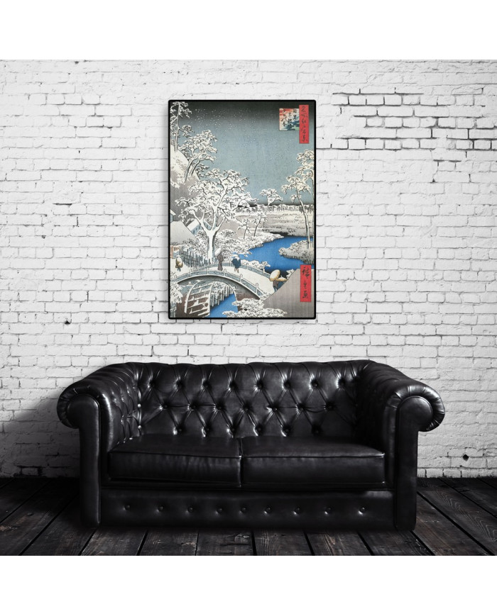 Ando Hiroshige, Meguro Drum Bridge and Sunset Hill