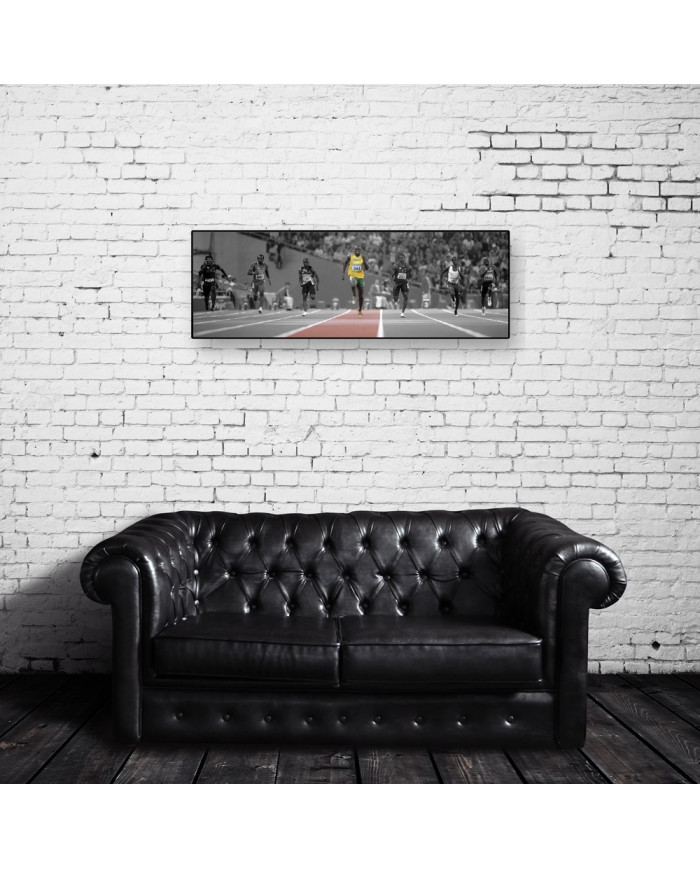 Usain Bolt en la final de 100 metros de Río, 2016