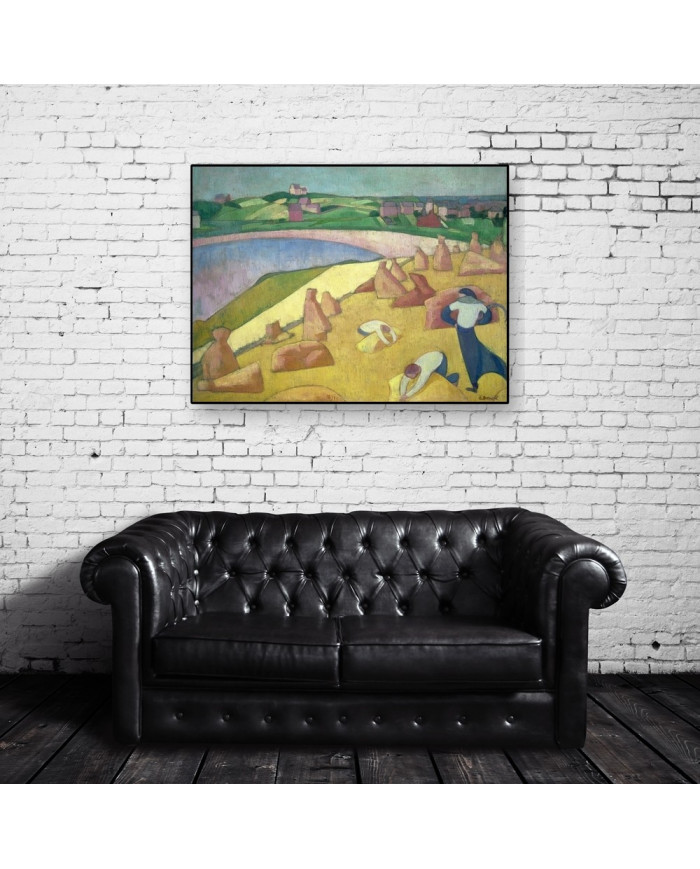 Emile Bernard, Emile Bernard, Moisson au bord de la mer, 1891