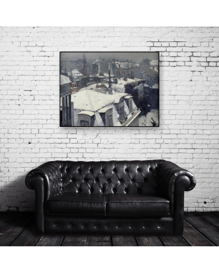 Gustave Caillebotte, Vue de toits (effet de neige)