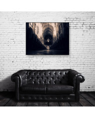 Interior de una catedral gótica