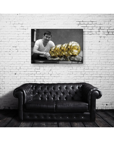 Leo Messi with 4 golden balls