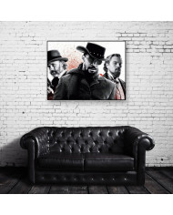 Leonardo DiCaprio, Jamie Foxx y Christoph Waltz en Django Unchained