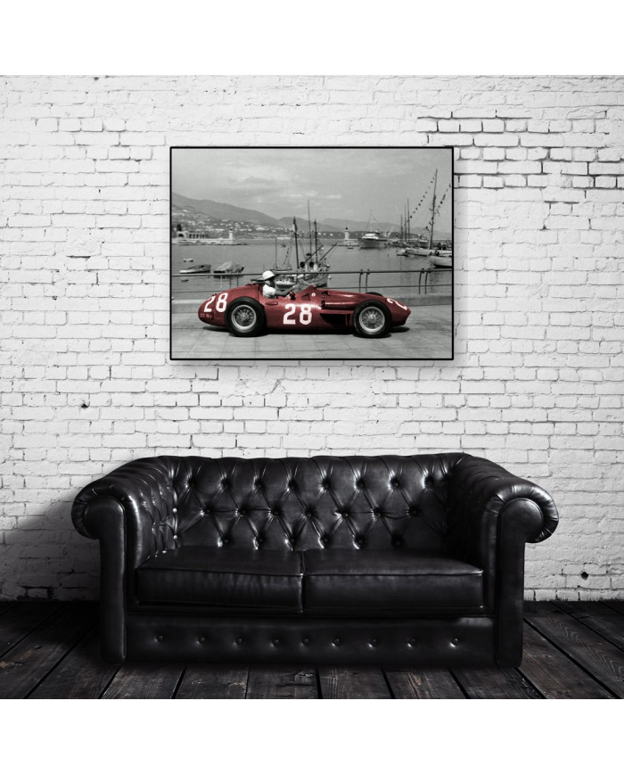 Sir Stirling Moss con su Maserati 250F, Gran Premio de Mónaco, 1956