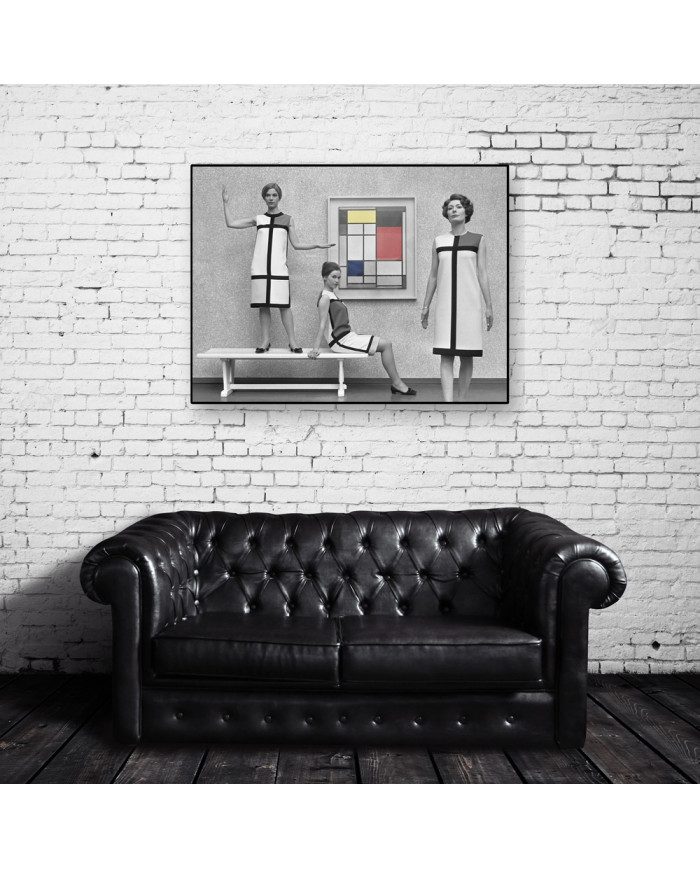 Yves Saint Laurent vestida de Mondrian, 1966