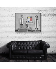 Yves Saint Laurent vestida de Mondrian, 1966