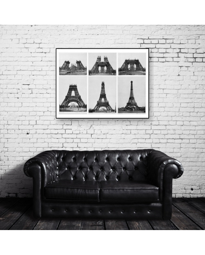 Construccion de la Torre Eiffel,1889