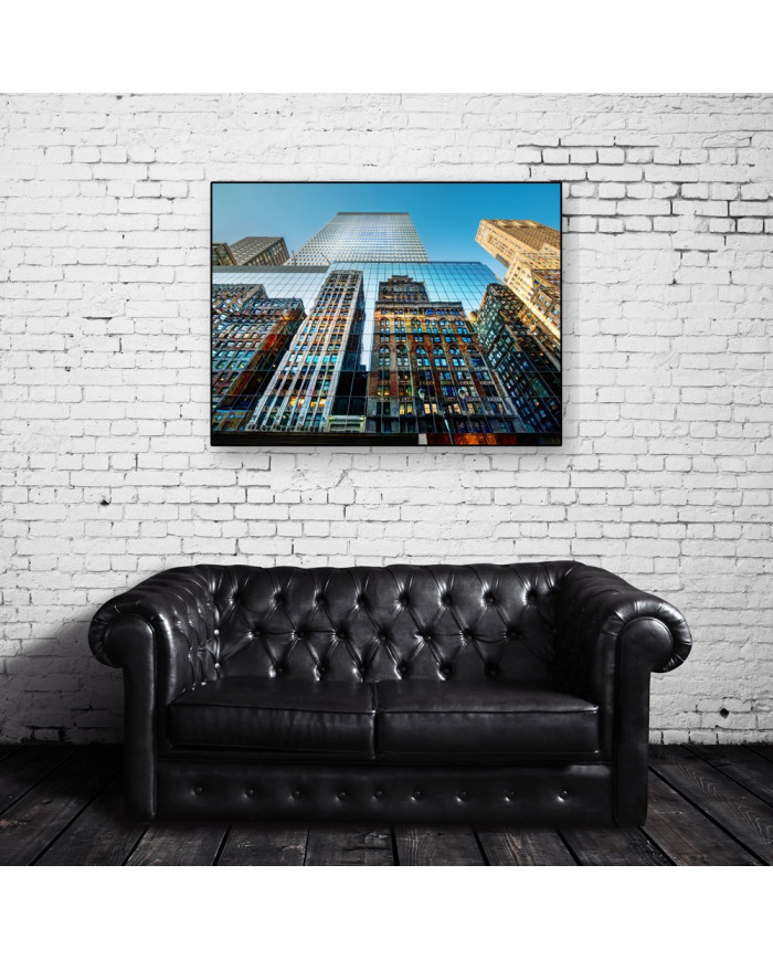 Reflejo de rascacielos, Nueva York, USA