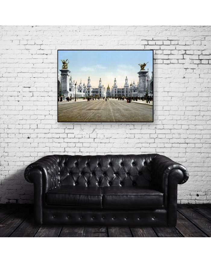 Avenida Nicholas II desde el Dome de losInválidos,  Exposición Universal 1900, París, Francia