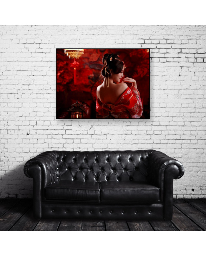 Mujer taiwanesa con vestido tradicional