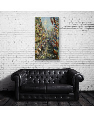 Claude Monet,The Rue Montorgueil in Paris. Celebration of