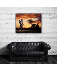 Mujer africana con su hijo,Tribu Dinka