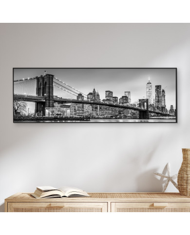 Brooklyn bridge and New York City Manhattan downtown skyline Brooklyn bridge and New York City Manhattan downtown skyline