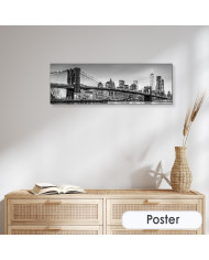 Brooklyn bridge and New York City Manhattan downtown skyline