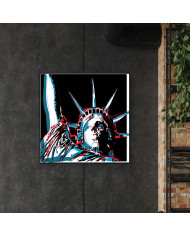 Lady Liberty in Pop Art Style, a tribute to Andy Warhol