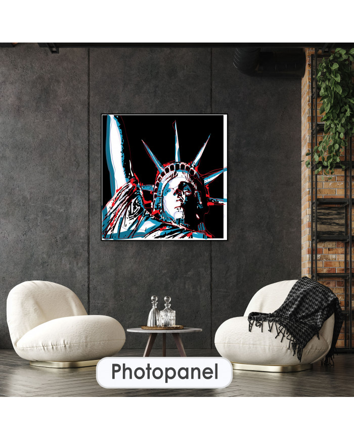 Lady Liberty in Pop Art Style, a tribute to Andy Warhol