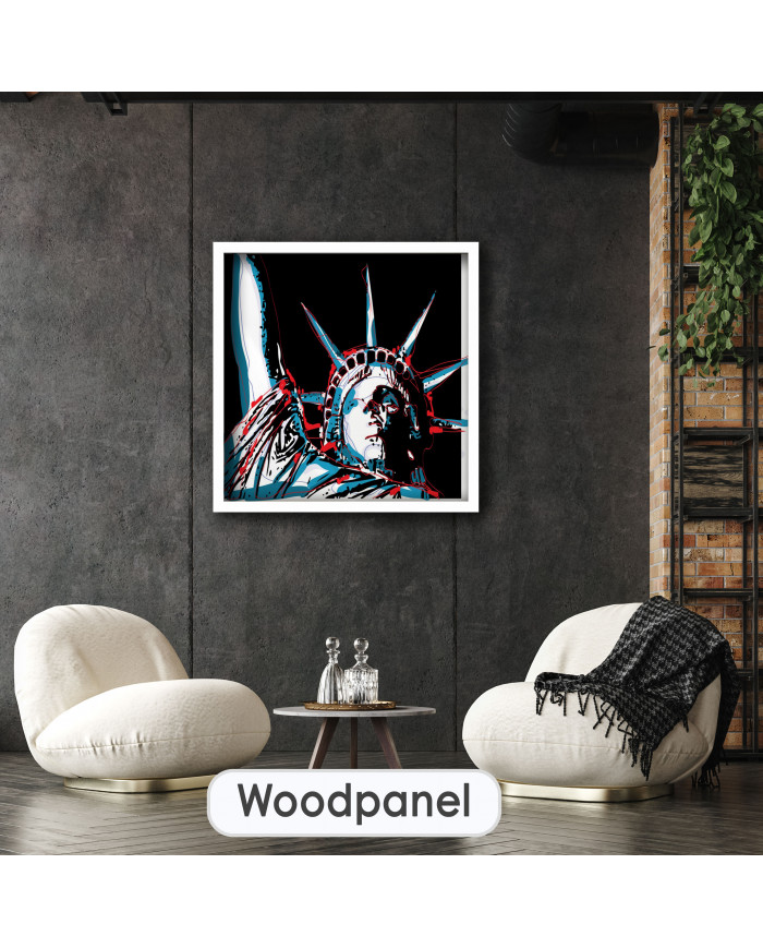 Lady Liberty in Pop Art Style, a tribute to Andy Warhol