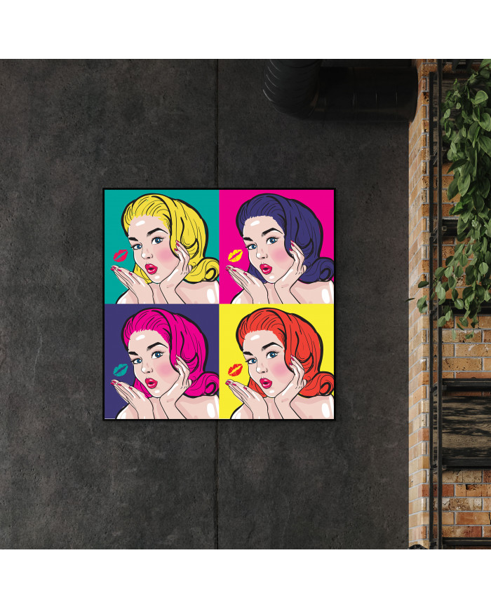 Kisses from a pop art girl, a tribute to Roy Lichtenstein