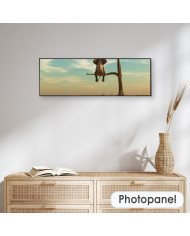 Elefante meditando en un paisaje surrealista